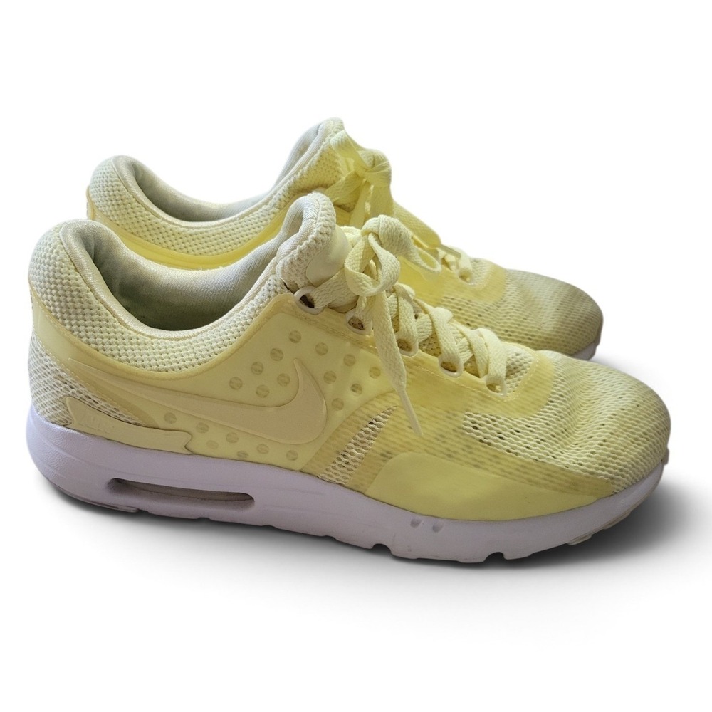 Nike Air Max Zero 903892-700 Lemon Yellow White Mesh Sneakers Womens 10.5
